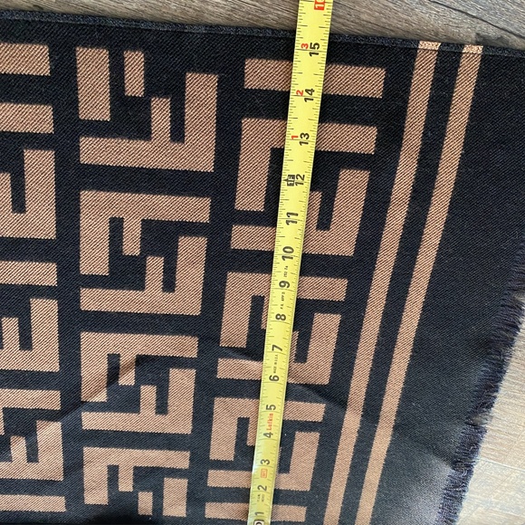 Fendi Beige Wool/Silk Scarf - Picture 6 of 6